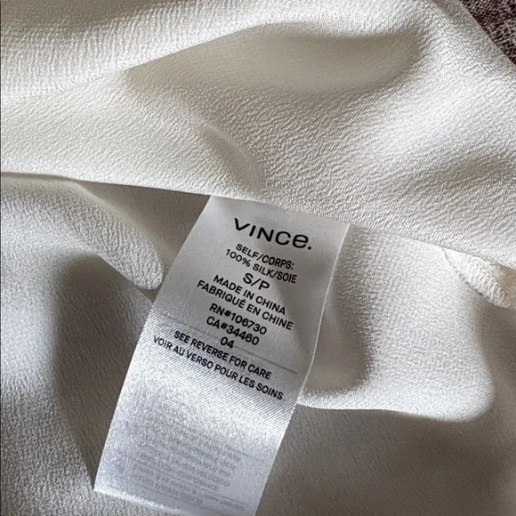 VINCE 100% Silk Long-Sleeve Blouse - Picture 4 of 11